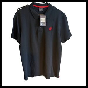 NWT Pacific Polo Club Black Short Sleeve Size L